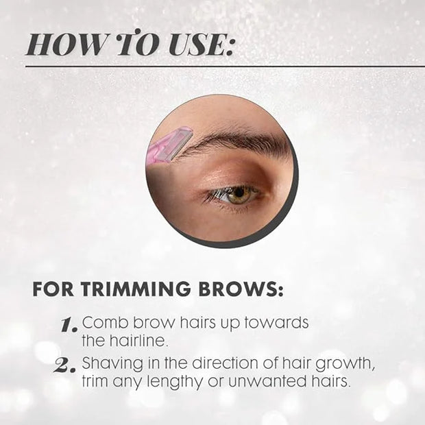 Ardell Pro Brow for Trim & Shape, Eyebrow Razor Trimmer, and Shaper with Cover, Facial Hair Removal for Women, Dermaplanin...