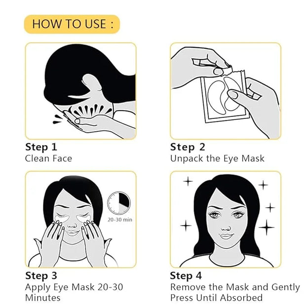 MOND'SUB Premium Under-Eye Mask with Collagen and Hyaluronic Acid for Dark Circles, Puffiness, and Eye Bags - Avocado Mois...