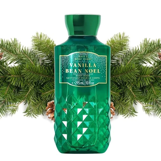 Bath & Body Works Body Care - Full Size Shower Gel Aloe + Vitamin E - 10 fl oz - Vanilla Bean Noel (Packaging Varies) - Pr...