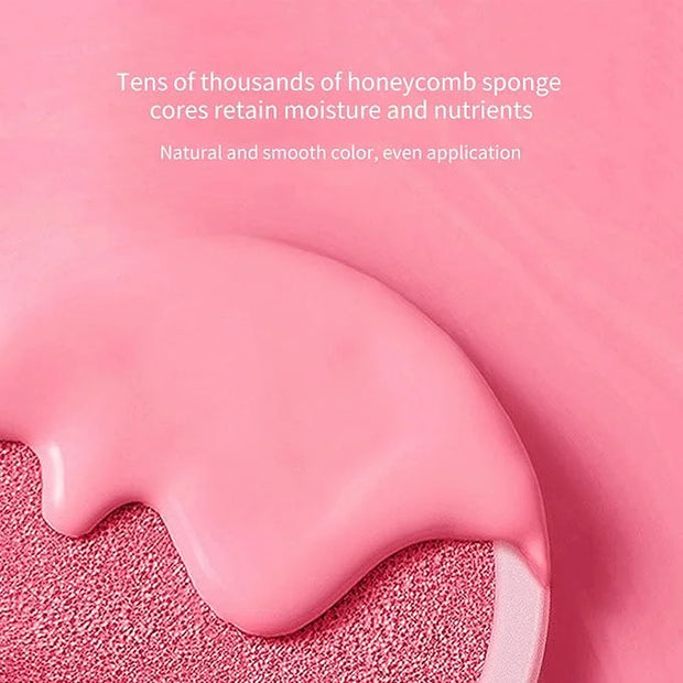 BLUE LOVE Cushion Liquid Blush - Silky Cheek Tint with Mirror, Natural Enhancer for a Radiant Finish, Contours & Highlight...
