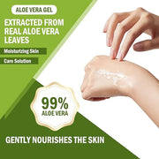 99% Organic Aloe Vera Gel,Aloe Vera Soothing Gel,Natural Moisturizing Lotion for Soothing Skin Care,Long Lasting Moisturiz...