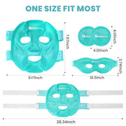 Ice Face Eye Mask for Dark Circles and Puffiness Cold Warm Compress, Gel Cold Cooling Face Mask Package for Women and Men,...