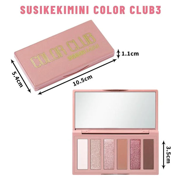 6 Colors Mini Naked Eyeshadow Makeup Palette Blush-colored Neutral Tone Eye Shadow Matte & Shimmer Nude Make Up Pallet wit...