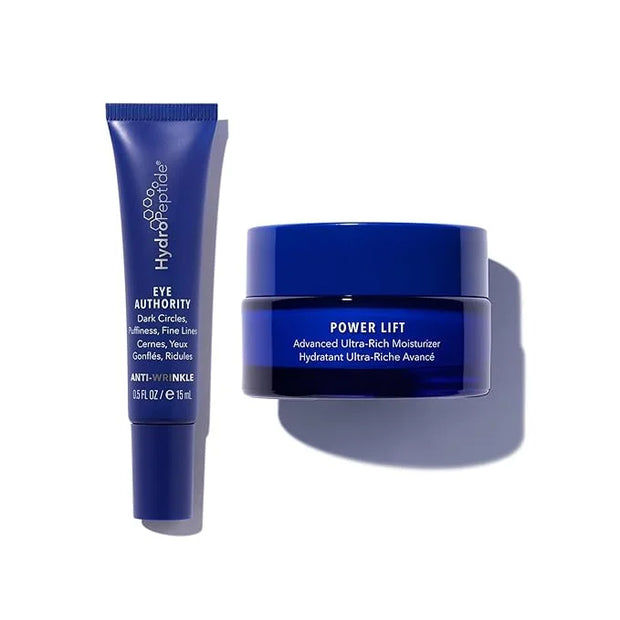 HydroPeptide Eye Authority and Power Lift Advanced Ultra-Rich Moisturizer Bundle, (0.5 Ounce and 1 Ounce) - Product Image