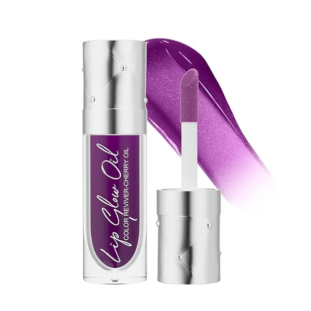 Hydrating Lip Glow Oil Long-Lasting Nourishing Lip Gloss Moisturizing Non-Sticky Plumping Lip Stain Tinted Cherry Oil Lip ...