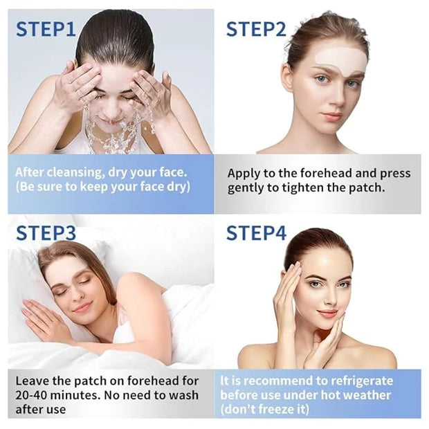 10pcs Masks | Collagen Forehead Anti-Wrinkle Treatments | Jelly Touch Mask | Skin-Friendly Hydrogel for Deep Hydration, Fi...