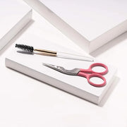 Tweezerman Exclusive Tea Rose Brow Shaping Scissors & Brush - Product Image