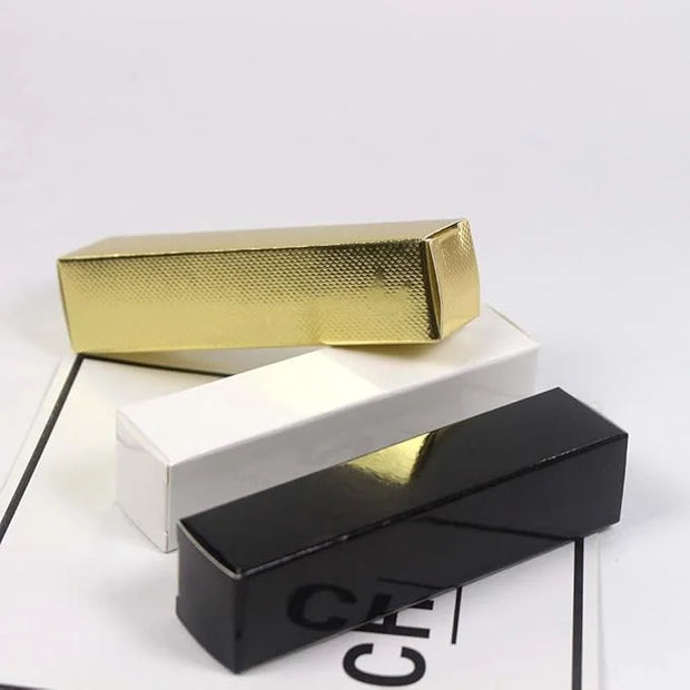 COSIDEA 25 PCS Golden 5ml lip gloss tube paper box packing boxes for crown lipgloss tubes 23 * 23 * 98mm - Product Image