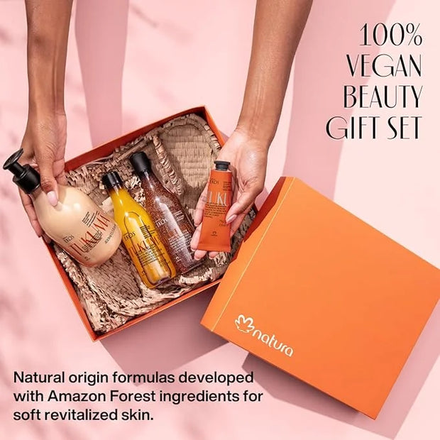 natura - Ekos Tukumã Collection Replenishing Gift Set (4 Products) - Body Lotion, Hand Cream, Shower Oil, and Shower Gel -...