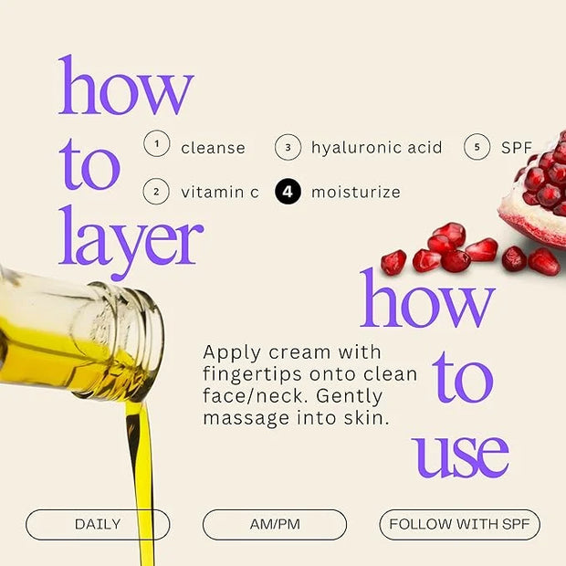 Mudita Earth Squalane Anti Aging Skin Cream, Rich Moisturizer for Aging & Dry Skin, Hyaluronic Acid, Squalane for Dark Spo...