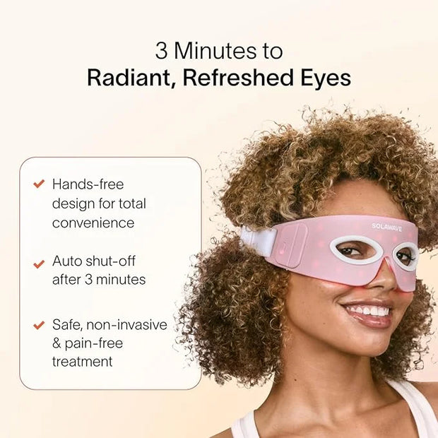 Solawave Eye Recovery Pro | FDA Cleared Red and Infrared Light Therapy for Under-Eye Wrinkles, Forehead Lines, 11s, Crow's...