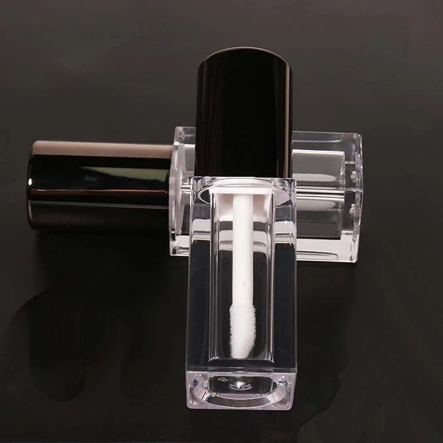 COSIDEA 20pcs 5ml Square empty lip gloss tubes bulk with wand unique rectangular lipgloss tube with round cap - Product Image