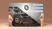24k Black Gold Under Eye Masks (20 Pairs) by Noram | For: Puffiness, Wrinkles, Dark Circles, Under Eye Bags, Skin Brighten...