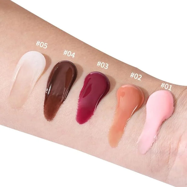5 Colors Mirror Lip Glaze, Plumping Hydrating Gloss, Long-Lasting Moisturizing Non-Sticky Oil, Quick Full Lip Color - Prod...