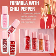 Lip Plumper Gloss, Plumping Lip Gloss with Chili Pepper, Blush Blaze/Peach Fever/Red Flag/Mauve Bite/Pink Sting/Hot Honey/...