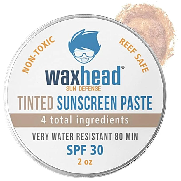 Waxhead Tinted Reef Safe Sunscreen Travel Sunscreen, Kids Sunscreen, Zinc Oxide Sunscreen Sunblock Paste, Tinted Sunscreen...
