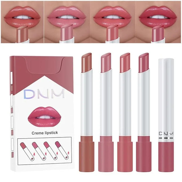 evpct 4Pcs Smoke Pipe Lip Color Changing Lipstick Little Smoke Cigarette Matte Lip Balm Set Kit for Women Beauty Lipstick ...