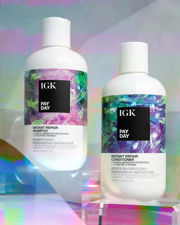 IGK PAY DAY Instant Repair Shampoo | Bond-Building + Damage Repair | Vegan + Cruelty Free | 8 Oz - Product Image
