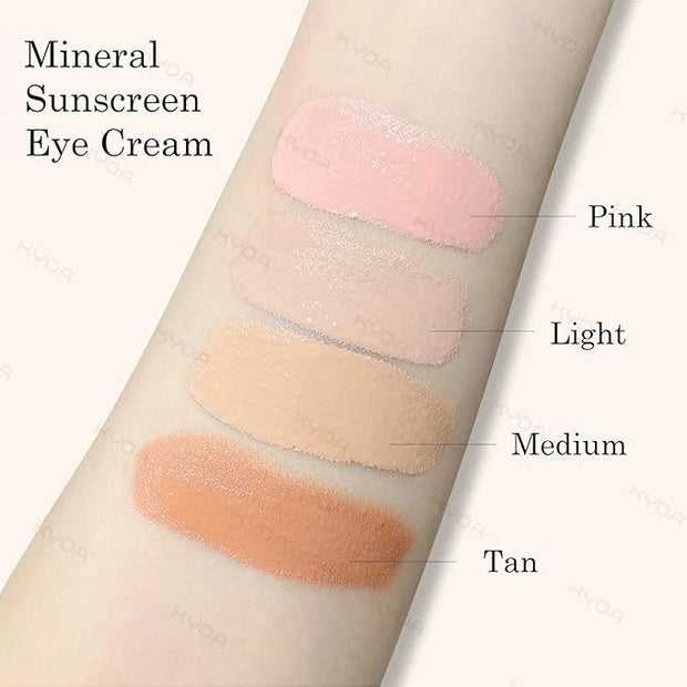 KYDA Mineral Sunscreen Eye Cream, 3-in-1 Anti-Aging Eye Cream, SPF 35, for Dark Circle and Fine Lines, Pink - Product Image