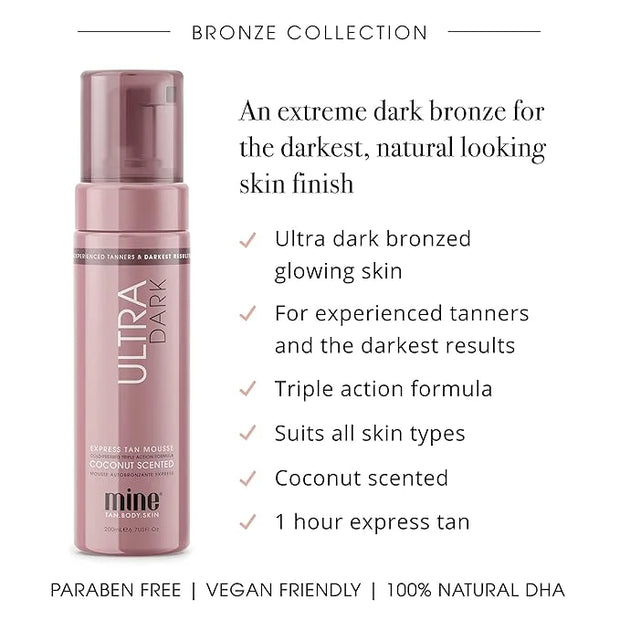 MineTan Ultra Dark Deluxe Bronze Self Tanner Bundle | Achieve Ultra Dark Bronzed, Glowing Skin From Head To Toe - Includes...