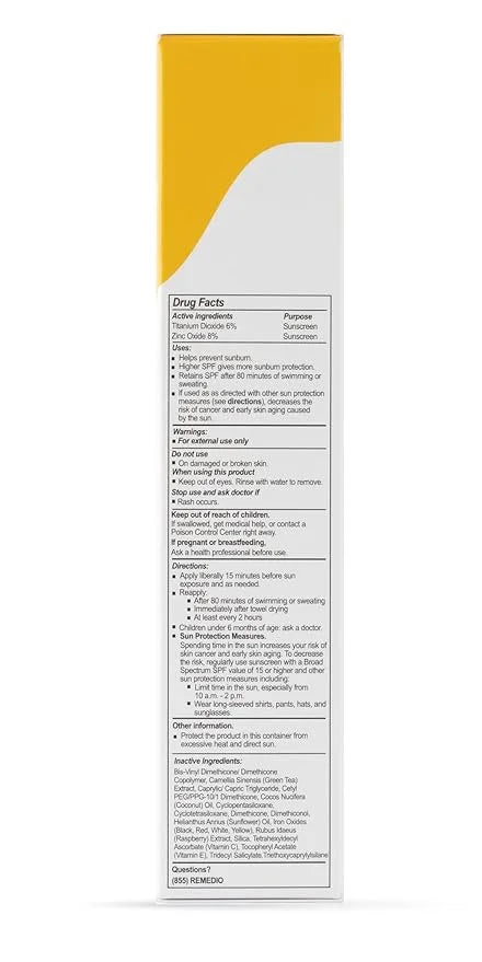 Santo Remedio, Piel Eterna, RADIANCE Silky Primer Mineral Sunscreen with SPF 42 (1.7 Fl Oz), Tinted Broad Spectrum Protect...