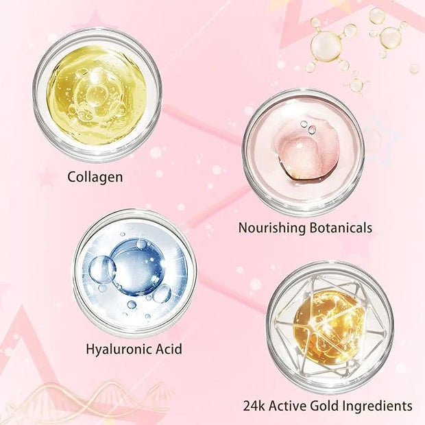 30 Pairs Lip Masks & Eye Masks, 24K Gold Gel Under Eye Patches for Puffy Eyes, Collagen Crystal Lip Mask Moisturizing Nour...
