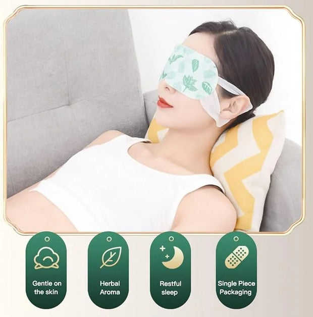 16 Packs Steam Eye Mask Herbal Hot Compress Eye Mask Self Heating Disposable Eye Masks Spa Office Travel Essentials & Rela...