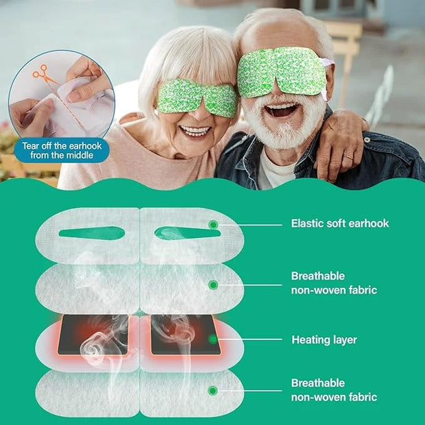 16 Packs Steam Eye Mask,Warm Eye Compress for Dry Eyes Sleep Mask,Hot Auto Heated Eye Masks Relaxing Gifts for Women Moist...