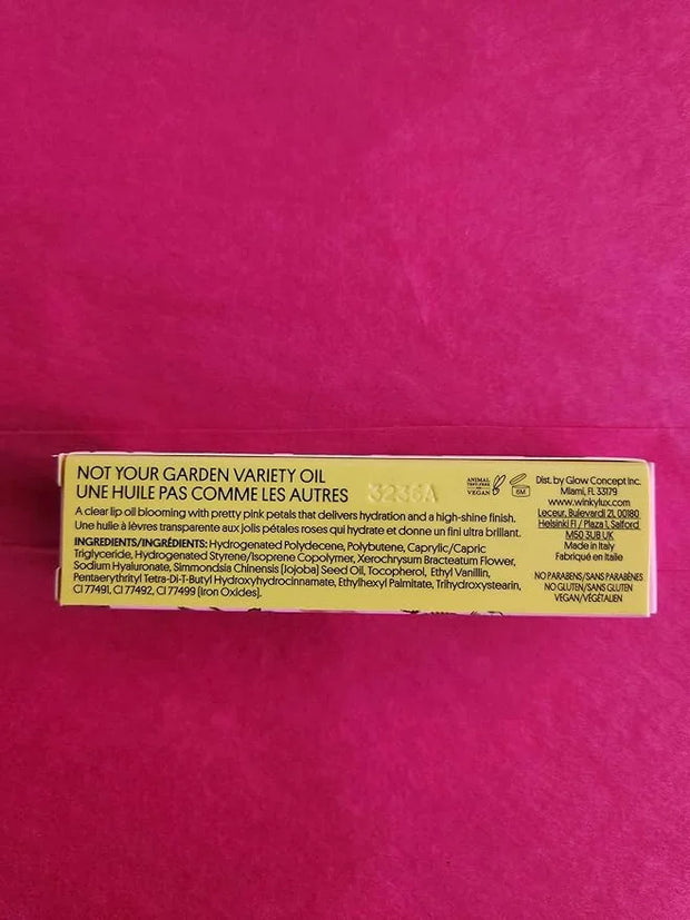 Winky Lux Flower Petal Hydrating Lip Oil - Non-Sticky Lip Gloss for Dry & Damaged Lips, Enhances Shine - Softening Glow Li...