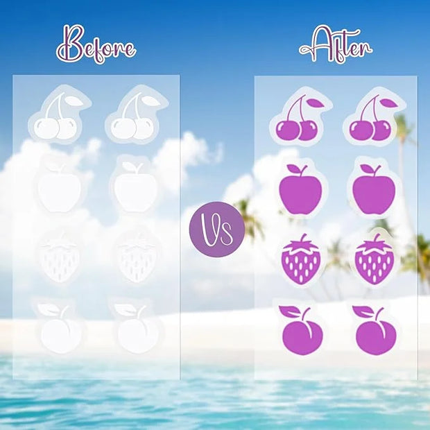 80 Pcs UV Stickers for Sunscreen, Sunscreen Stickers Reapply Reminder Know When to re-Apply Sunscreen, UV Detection Sticke...
