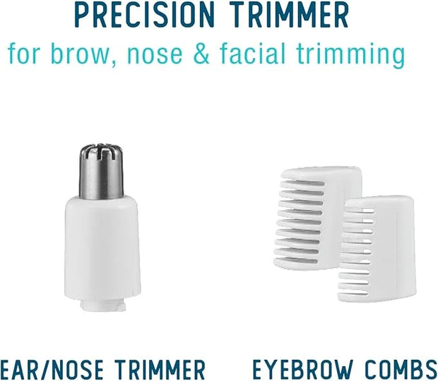 Conair All-in-1 Facial Hair Trimmer for Women, Perfect for Face, Ear/Nose and Eyebrows, Battery-Powered - Product Image