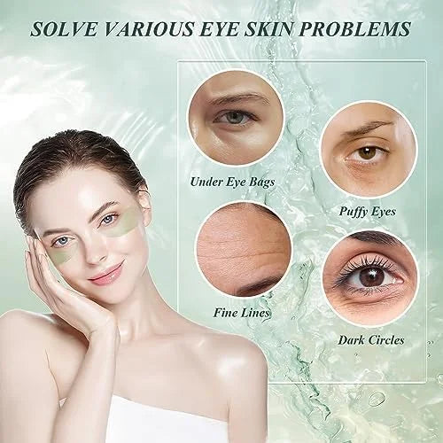 Aloe Vera Under Eye Mask - 60 PCS Aloe Vera Under Eye Patches - Combat Puffy Eyes,Aloe Vera Collagen Eye Mask Dark Circles...