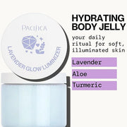 Pacifica Lavender Glow Shimmering Body Jelly – Moon-Kissed Illuminator & Hydrating Body Gel, Lightweight Glow Highlight wi...