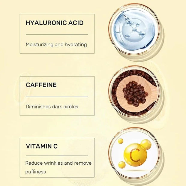 Vitamin C Eye Cream For Dark Circles, Under Eye Cream Anti Wrinkles For Reduce Puffiness And Bags Fine Lines, Wrinkles, Hy...