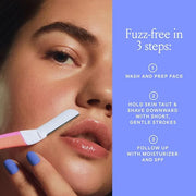 Billie - Dermaplane Starter Kit - Reusable Handle + 3 Refill Blades - Remove Facial Hair + Perfectly Shape Brows - Dermato...
