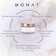 Monat Night Heaven Crème – Intensive Hydrating Moisturizer for Face – Nighttime Repair Cream for Plump & Youthful Skin – A...