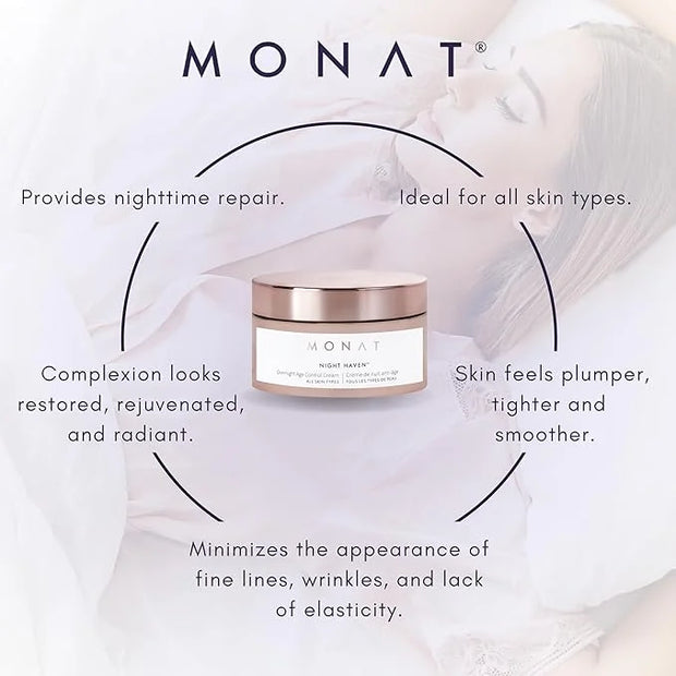 Monat Night Heaven Crème – Intensive Hydrating Moisturizer for Face – Nighttime Repair Cream for Plump & Youthful Skin – A...