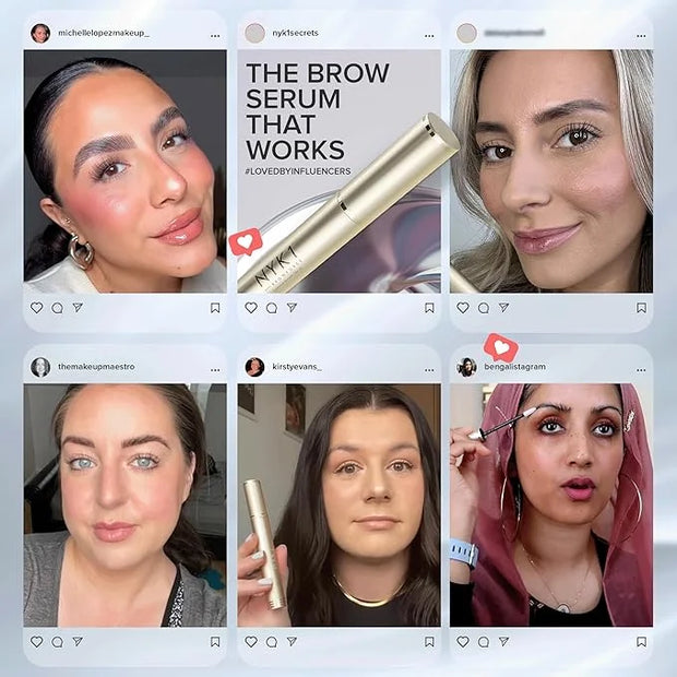 NYK1 CONCENTRATED Eyebrow Growth Serum For Thicker Brows (3ml) BrowForce Eyebrow Serum To Grow Brows For Fuller Thicker Na...