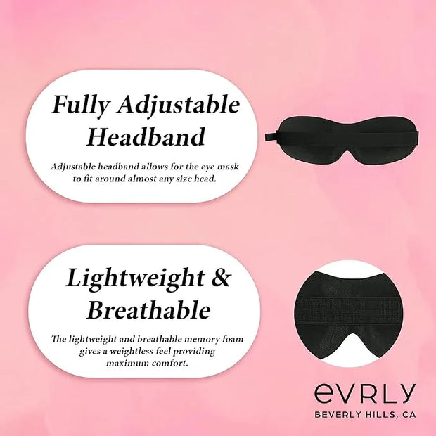 Beverly Hills Eye Mask Designed for Eyelash Extensions, 3D Contoured Design, Soft Fabric, Deep Eye Cavities, Form Fitting,...