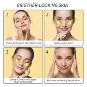 Under Eye Patches (24 Pairs) - Gifts for Women - Golden Under Eye Mask for Dark Circles, Puffiness & Wrinkles, Eye Gels Pa...