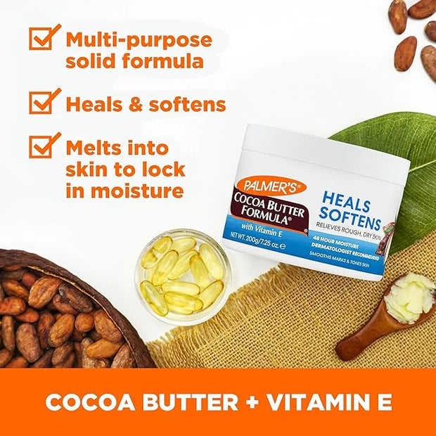 Palmer's Cocoa Butter Formula Daily Skin Therapy Solid Lotion with Vitamin E, Body Moisturizer for Extremely Dry Skin, Sof...