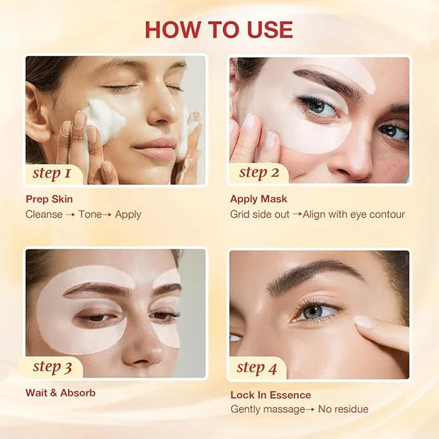 Under Eye Patches 360° Coverage, Eye Mask with Collagen Peptide, Retinol & Niacinamide, Eye Patches for Puffy Eyes and Dar...