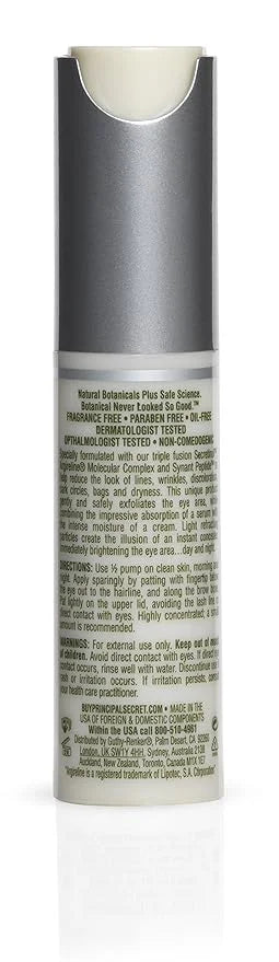 Principal Secret reclaim BOTANICAL Anti-Aging Radiant Recovery Fluid Eye Cream Plant Based Retinol, Argireline, Squalane, ...