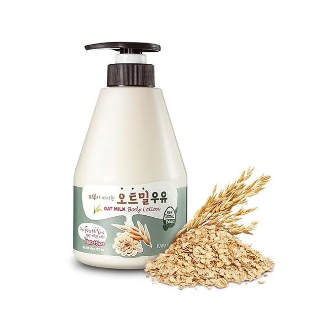 WELCOS Kwailnara Oat Milk Body Lotion & Body Wash Set – Moisturizing & Revitalizing Korean Skincare Bundle with Oat Extrac...