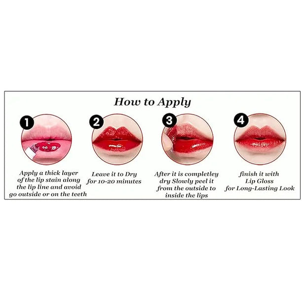 6 Colors Tattoo Magic Color Lip Stain Tint Long Lasting Lip Gloss Sets for Women Peel Off Colored Matte Sexy Color - Produ...