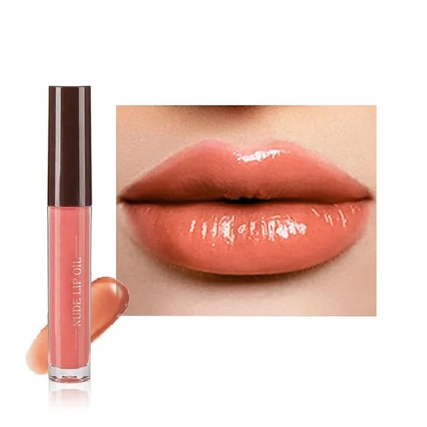 Hydrating Lip Glow Oil, Plumping Lip Oil, Tinted Lip Plumper Gloss,Younger-Looking Lips | Nourishing Long Lasting Non-Stic...