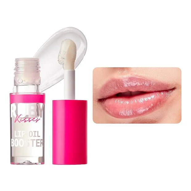 Ruby Kisses Lip Oil Booster, Hydrating Lip Gloss with Nourishing Natural Oil Blend, Jumbo Wand for Easy Application, Non-S...