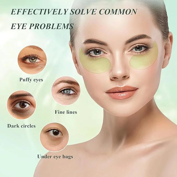 Under Eye Patches, Eye Mask, Eye Patches for Puffy Eyes and Dark Circles - 60 PCS Aloe Vera Under Eye Mask to Reduce Puffi...