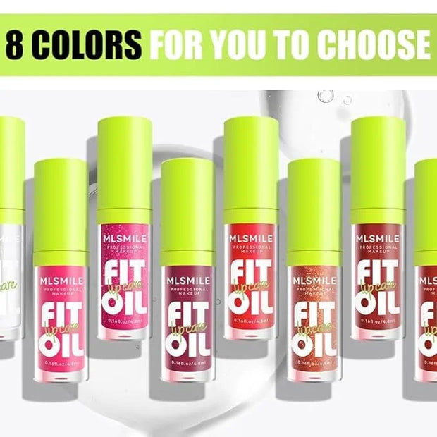 8 Colors Lip Oil Lip Glaze, Hydrating Lip Glow Oil Big Brush Head Shiny Moisturizing Lip Gloss, Long Lasting Non-sticky Fr...