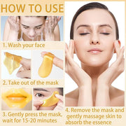 30 Pairs Lip Masks & Eye Mask, 24K Under Eye Masks and Collagen Crystal Gel Lip Mask, Under Eye Patches for Puffy Eyes, Da...